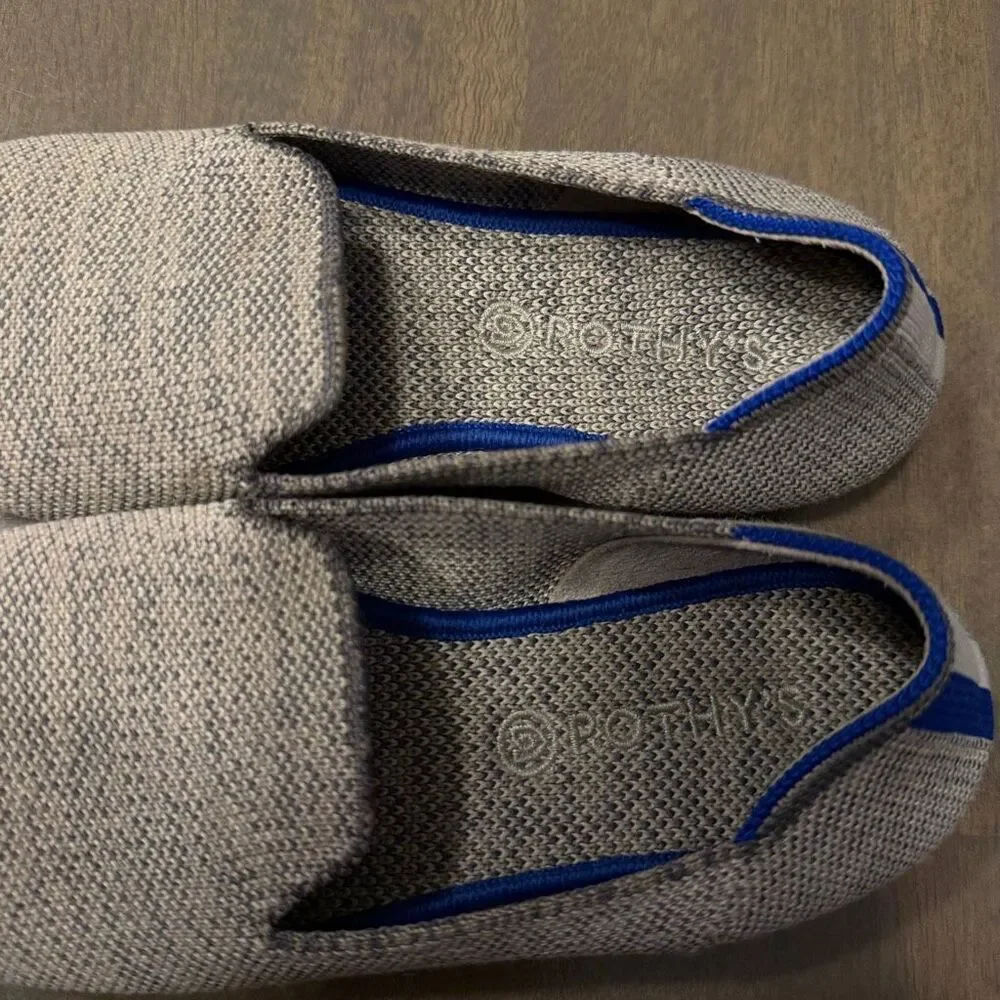 Rothy’s Girls The Loafer Size 1 Taupe Heather